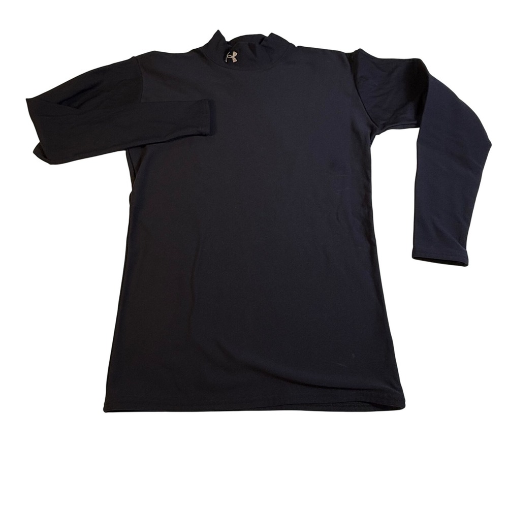 Under‎ Armour ColdGear Fitted Mock Neck Long Sleeve Top Black Women's M